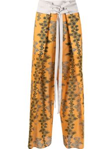 Kiko Kostadinov pantalon palazzo à fleurs - Orange