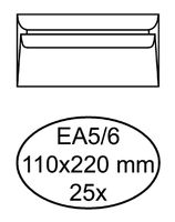 Envelop Quantore bank EA5/6 110x220mm zelfklevend wit 25stuk