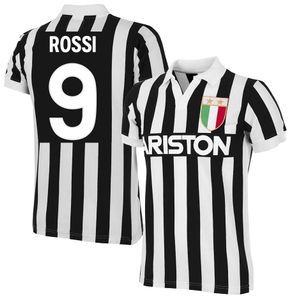 Juventus Retro Shirt 1984-1985 + Rossi 9