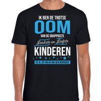 Trotse oom / kinderen cadeau t-shirt zwart voor heren