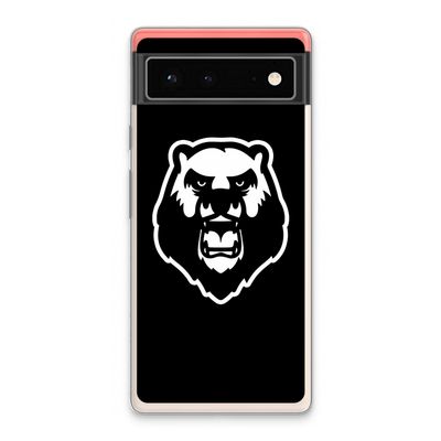 Angry Bear (black): Google Pixel 6 Transparant Hoesje