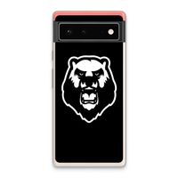 Angry Bear (black): Google Pixel 6 Transparant Hoesje