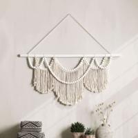 MUST Living Wanddecoratie Boho Chic Macramé - Wit