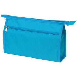 Toilettas/make-up tasje - turquoise blauw - 28 x 18 cm - kinderen/volwassenen - Reis toilettas/etui