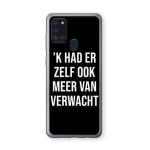 Meer verwacht - Zwart: Samsung Galaxy A21s Transparant Hoesje