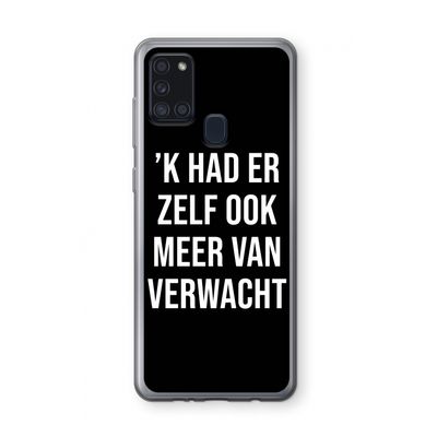 Meer verwacht - Zwart: Samsung Galaxy A21s Transparant Hoesje