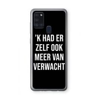 Meer verwacht - Zwart: Samsung Galaxy A21s Transparant Hoesje