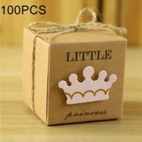 100 PCS Europese stijl bruiloft prinses patroon suiker vak grootte: 5.3 * 5.3 * 5.3 cm