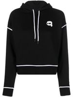 Karl Lagerfeld hoodie à patch logo - Noir - thumbnail