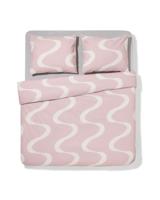 HEMA Dekbedovertrek 240x200/220cm zacht katoen golven (lichtblauw)