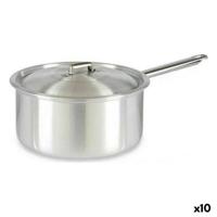 Sauspan met deksel Kinvara Zilverkleurig Aluminium 4 L 24,5 x 12 x 41 cm 41 x 12 x 24,5 cm (10 Stuks)