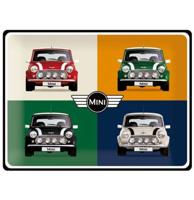 Mini Cooper Pop Art 4 Auto's Metalen Bord 30 x 40 cm - thumbnail
