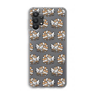 Slapende poes: Samsung Galaxy A32 5G Transparant Hoesje