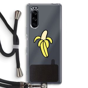 Banana: Sony Xperia 5 Transparant Hoesje met koord
