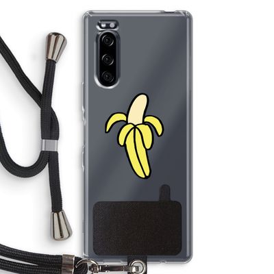 Banana: Sony Xperia 5 Transparant Hoesje met koord