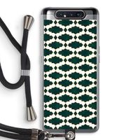 Moroccan tiles: Samsung Galaxy A80 Transparant Hoesje met koord