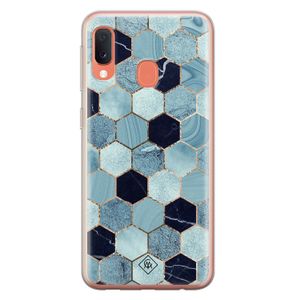 Samsung Galaxy A20e siliconen hoesje - Blue cubes