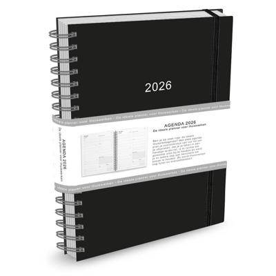 Thuiswerkagenda 2026 A4 Zwart / Bruin