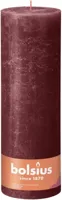 Bolsius stompkaars rustiek shine 10x30cm velvet red