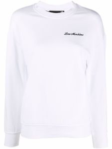 Love Moschino sweat à détails de cœurs - Blanc