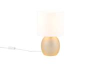 Trio Tafellamp Vela amber glas met witte kap 517900113 - thumbnail