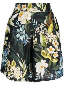 Bambah Black Gardenia pleated shorts - Bleu