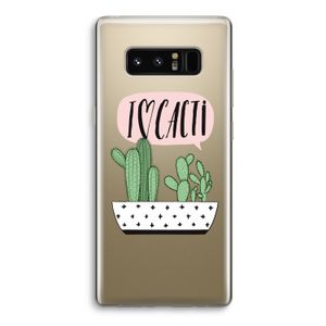 I love cacti: Samsung Galaxy Note 8 Transparant Hoesje