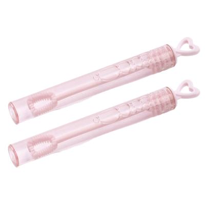 Bellenblaas voor Bruiloft/huwelijk party - 96x stuks - uitdeel flesjes - roze met hartje