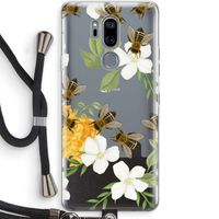 No flowers without bees: LG G7 Thinq Transparant Hoesje met koord