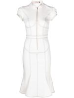 Murmur robe en jean Underline à coutures contrastantes - Blanc