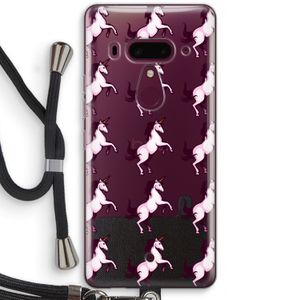 Musketon Unicorn: HTC U12+ Transparant Hoesje met koord
