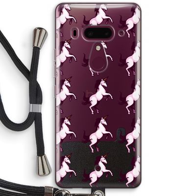 Musketon Unicorn: HTC U12+ Transparant Hoesje met koord