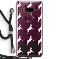 Musketon Unicorn: HTC U12+ Transparant Hoesje met koord