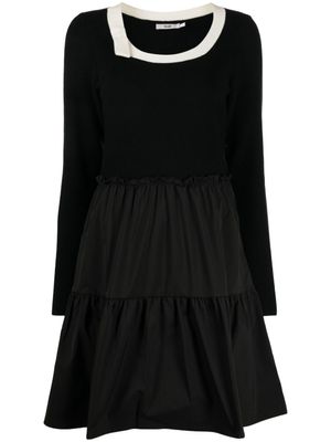 b+ab robe courte à volants superposés - Noir