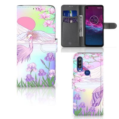 Motorola One Action | Telefoonhoesje | Met pasjeshouder | Bird