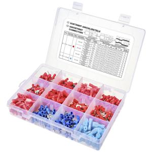 TRU COMPONENTS TC-11894516 Assortiment kabelschoenen 0.5 mm² - 2.5 mm² Rood, Blauw 575 stuk(s)