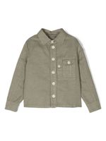 Brunello Cucinelli Kids chemise à boutonnière sur le devant - Vert - thumbnail