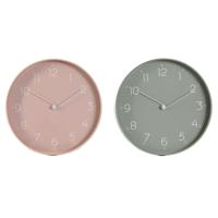 Muurklok Home ESPRIT Munt PVC 30 x 4 x 30 cm (2 Stuks)