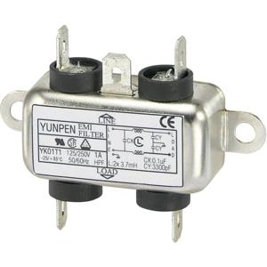 Yunpen 530105 YK01T1 Ontstoringsfilter 250 V/AC 1 A 3.7 mH (l x b x h) 44 x 48.7 x 18 mm 1 stuk(s)