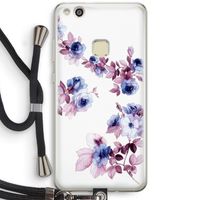 Waterverf bloemen: Huawei Ascend P10 Lite Transparant Hoesje met koord