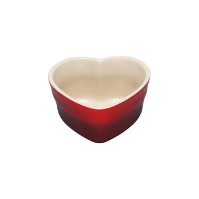LE CREUSET - Aardewerk - Ramekin hartvorm Kersenrood 300ml