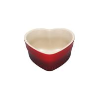 LE CREUSET - Aardewerk - Ramekin hartvorm Kersenrood 300ml