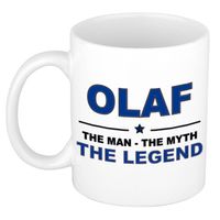 Naam cadeau mok/ beker Olaf The man, The myth the legend 300 ml - Naam mokken - thumbnail
