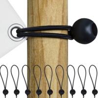 Gardlov Spanelastieken met ballen - 10x stuks - kunststof/nylon - voor dekzeil en transport