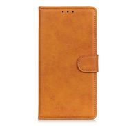 Casecentive Leren Wallet case met sluiting iPhone 13 tan