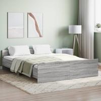 Bedframe met hoofd- en voeteneinde grijs sonoma 150x200 cm