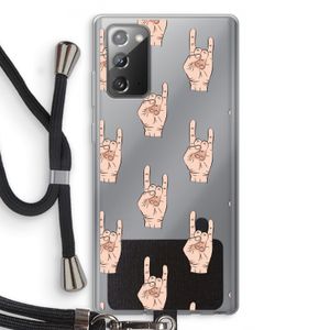Rock: Samsung Galaxy Note 20 / Note 20 5G Transparant Hoesje met koord