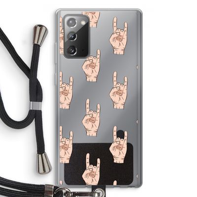 Rock: Samsung Galaxy Note 20 / Note 20 5G Transparant Hoesje met koord