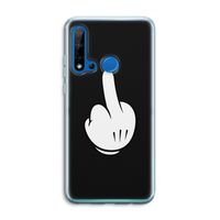 Middle finger black: Huawei P20 Lite (2019) Transparant Hoesje