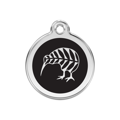 Kiwi roestvrijstalen hondenpenning medium/gemiddeld dia. 3 cm - Reddingo